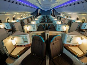 Hawaiian Airlines Business Class Boeing 787 9 Kabine Copyright