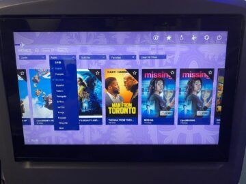 Ana Premium Economy Airbus A380 Auswahl Sprachen