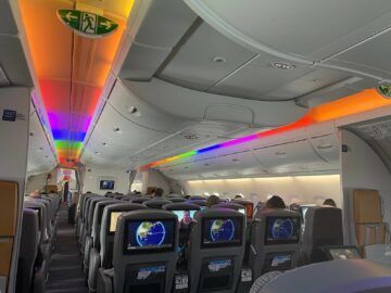 Ana Premium Economy Airbus A380 Colorful Kabine