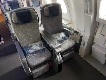 Ana Premium Economy Airbus A380 Sitze Notausgang