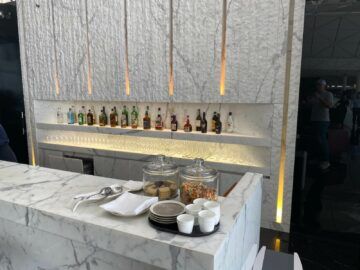 Cathay Pacific The Wing First Class Lounge Bar Close Up