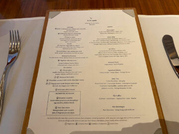 Cathay Pacific The Wing First Class Lounge Menue Restaurant
