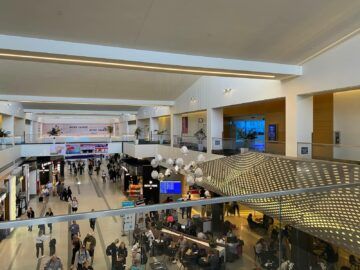 Delta Sky Club Los Angeles Terminal 2 Blick Auf Lounge Eingang