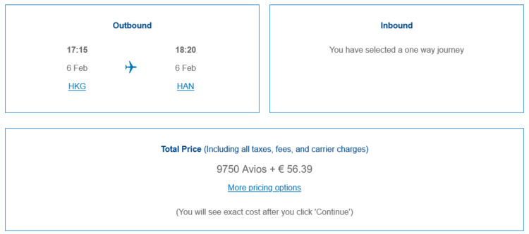 Executive Club Praemienflug Cathay Pacific Economy Class Hongkong Hanoi