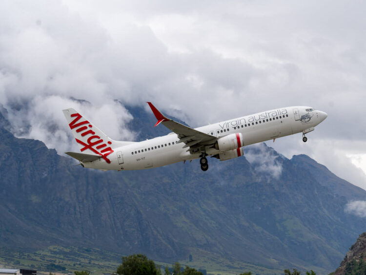 Flugzeug Virgin Australia Queenstown