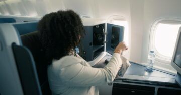Klm Boeing 777 Neue Business Class Jamco Venture Sitz Staufach Copyright