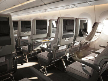 Qantas A350 Economy Class Sitz Bildschirm Copyright