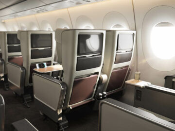 Qantas A350 Premium Economy Class Sitz Bildschirm Copyright