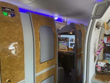 Emirates First Class Airbus A380 Blick Aus Der Kabine