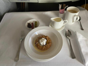 Emirates First Class Airbus A380 Dessert
