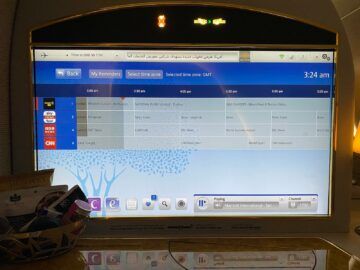 Emirates First Class Airbus A380 Live Tv