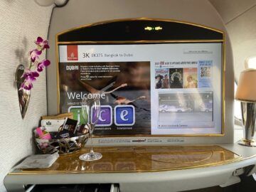 Emirates First Class Airbus A380 Monitor