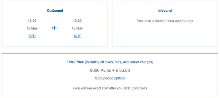 Executive Club Praemienflug Qantas Economy Class Sydney Norfolk