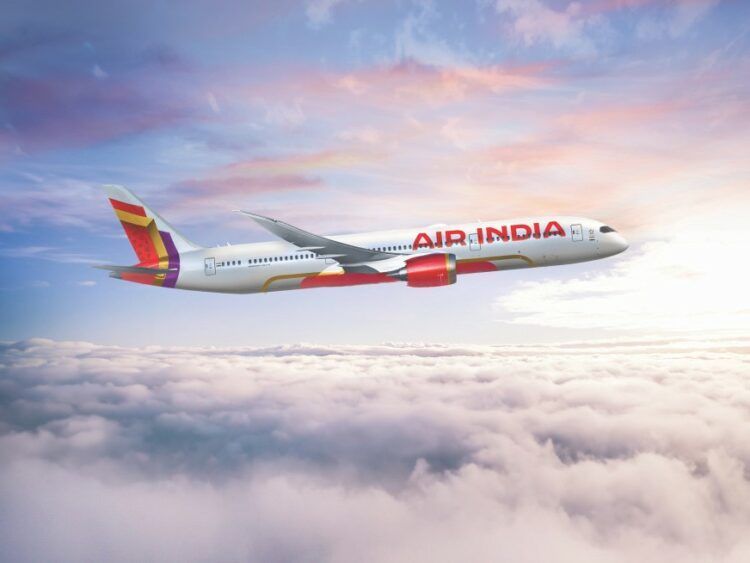 Air India Neue Lackierung Flugzeug Copyright
