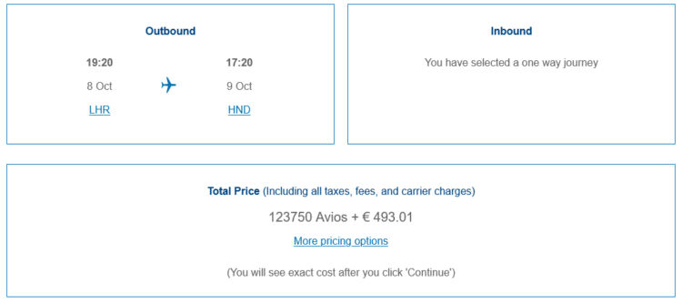 Executive Club Praemienflug Japan Airlines First Class London Tokio