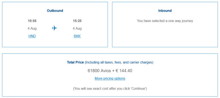 Executive Club Praemienflug Japan Airlines First Class Tokio Bangkok