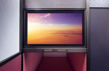 Japan Airlines Airbus A350 1000 Business Class Bildschirm