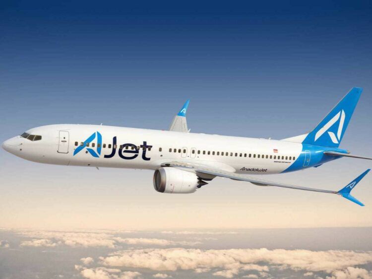 Ajet Boeing 737 Max Neue Lackierung Rendering Copyright