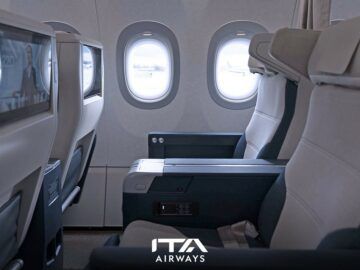 Ita Airways Airbus A321 Premium Economy Class Sitz Copyright
