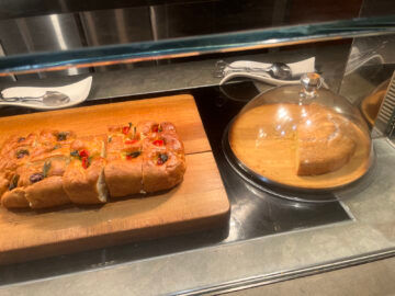 Cathay Pacific The Pier Business Class Lounge Hong Kong Food Hall Focaccia