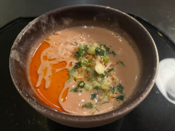 Cathay Pacific The Pier Business Class Lounge Hong Kong Noodle Bar Dan Dan Mien