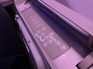Fiji Airways Business Class Airbus A330 200 Sitz Einstellungen
