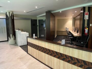 Fiji Airways Premier Lounge Nadi Arbeitsbereich