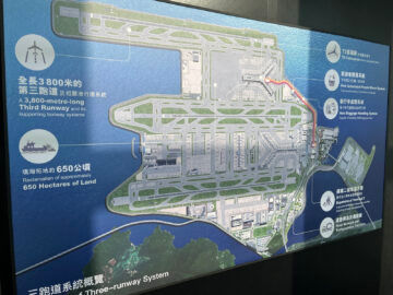 Hong Kong Airport Sky Bridge Skydeck Ausstellung 7