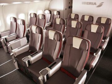 Iberia Premium Economy Class Dreierreihe Copyright