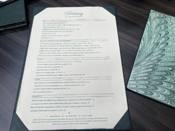 Intercontinental Sydney The Treasury Menu