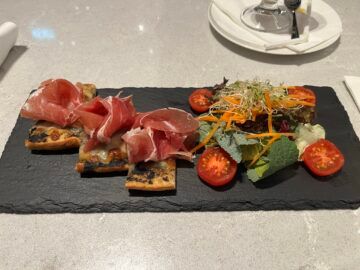 Singapore Airlines Private Room Fruehstueck Grilled Sandwhich