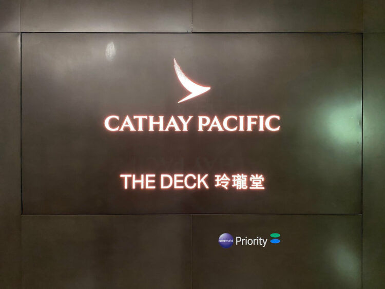 Cathay Pacific The Deck Business Class Lounge Hongkong Logo