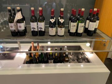 Lufthansa First Class Lounge A13 Frankfurt Weinauswahl