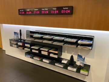 Lufthansa First Class Lounge A13 Frankfurt Zeitschriften