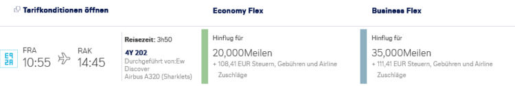 Miles And More Praemienflug Discover Airlines Frankfurt Marrakesch