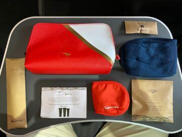 Qantas Airways Business Class Airbus A380 800 Ausgepackt