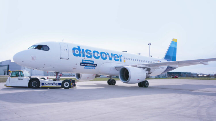 Discover Airlines A320 Testflugzeug Ife