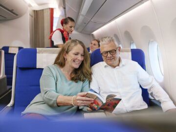 Edelweiss Airbus A350 900 Business Class Sitz Personen Jamco Journey Copyright