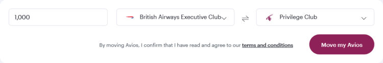 Avios Transferieren Executive Club Privilege Club
