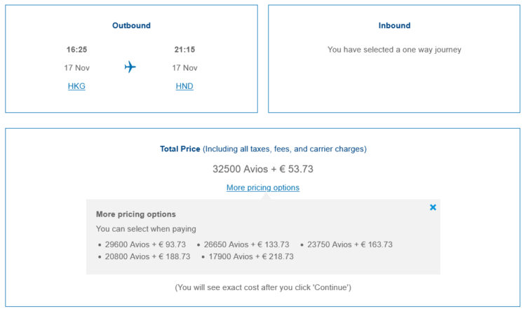 British Airways Club Praemienflug Cathay Pacific Business Class Hongkong Tokio