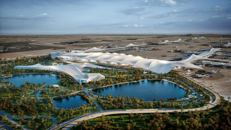 Dubai World Central Al Maktoum International Airport Runways Render Copyright