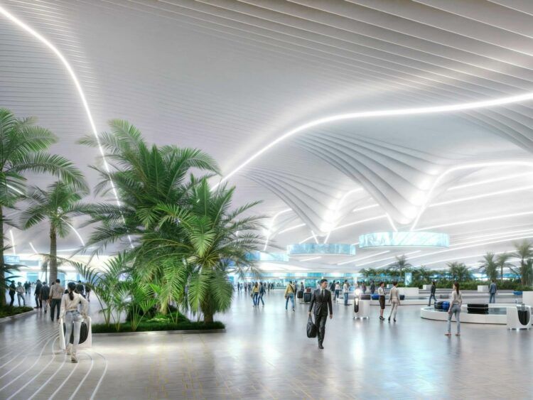 Dubai World Central Al Maktoum International Airport Terminal Render Baggage Copyright