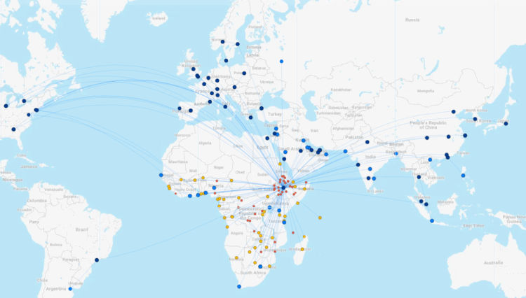 Ethiopian Airlines Streckennetz Juli 2025 Flightconnections