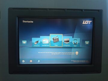 Lot Polish Airlines Business Class Boeing 787 8 Entertainment Hauptmenue