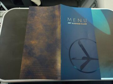 Lot Polish Airlines Business Class Boeing 787 8 Menue 1
