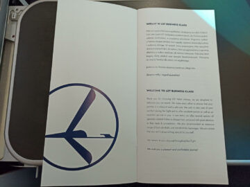 Lot Polish Airlines Business Class Boeing 787 8 Menue 2