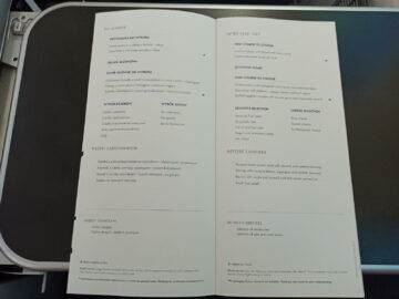 Lot Polish Airlines Business Class Boeing 787 8 Menue 3