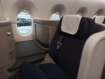 Lufthansa Airbus A350 Allegris Business Class Classic Sitz Einzel Fenster