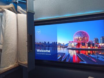Lufthansa Allegris First Class Ausstellung Monitor