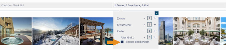 Meilenoptimieren Hotels Buchung Kinder Eigenes Bett Bearbeitet